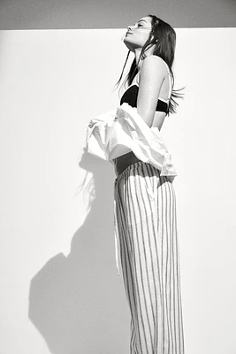 Straight-Leg Drawstring Pants