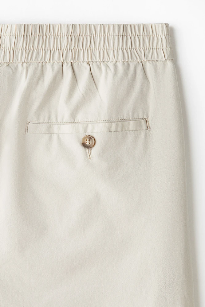 Short coupe décontractée en popeline