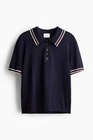 Fine-Knit Polo Shirt
