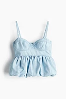 Denim Bustier-Style Top