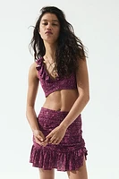 Ruffle-Trimmed Crop Top