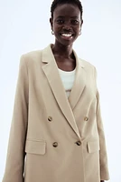 Linen-Blend Blazer