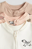 3-pack Pajama Jumpsuits with Zipper