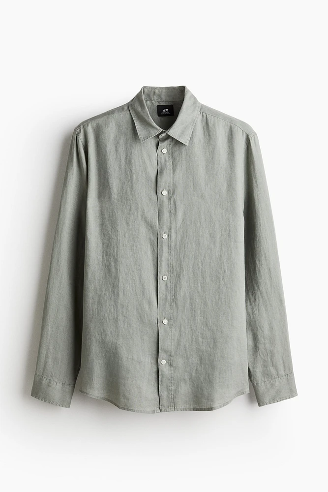 Regular-Fit Linen Shirt