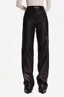Straight Leather Pants