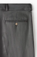 Regular-Fit Twill Pants with Belt