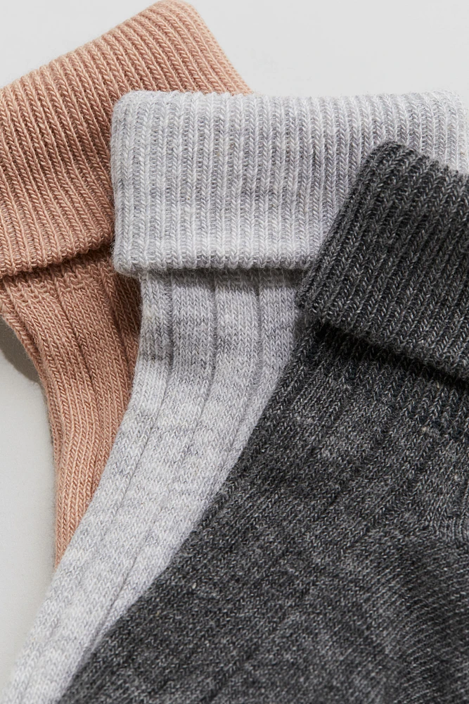 Lot de 7 paires chaussettes à côtes larges