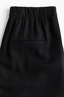 Wide-Leg Linen-Blend Pants