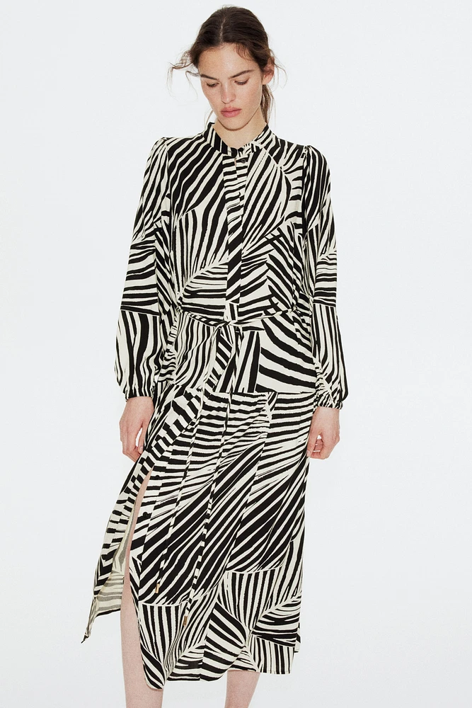 Long Puff-Sleeved Dress