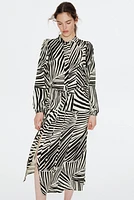 Long Puff-Sleeved Dress