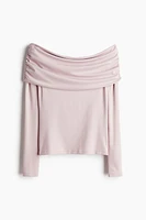 Gathered off-the-shoulder top