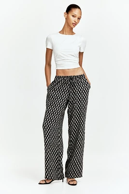 Straight-Leg Drawstring Pants