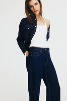 Wide High Cropped Jeans