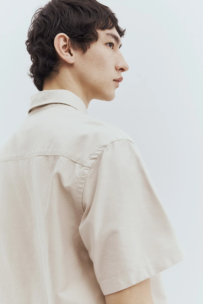 Regular-Fit Short-Sleeved Oxford Shirt