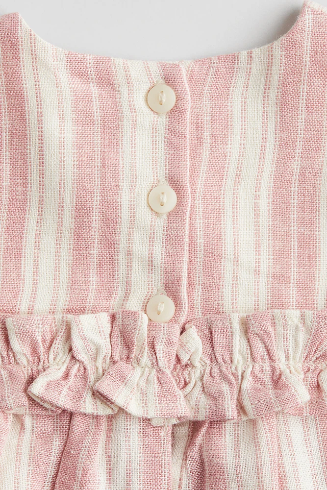 Linen-Blend Dress