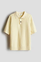 Textured-Knit cotton Polo Shirt