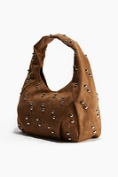 Stud-Embellished Shoulder Bag
