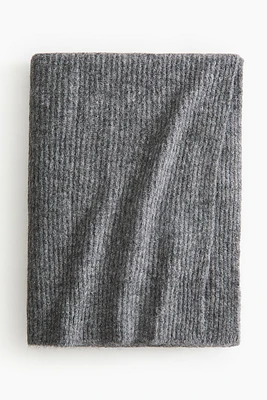 Couverture en tricot côtelé