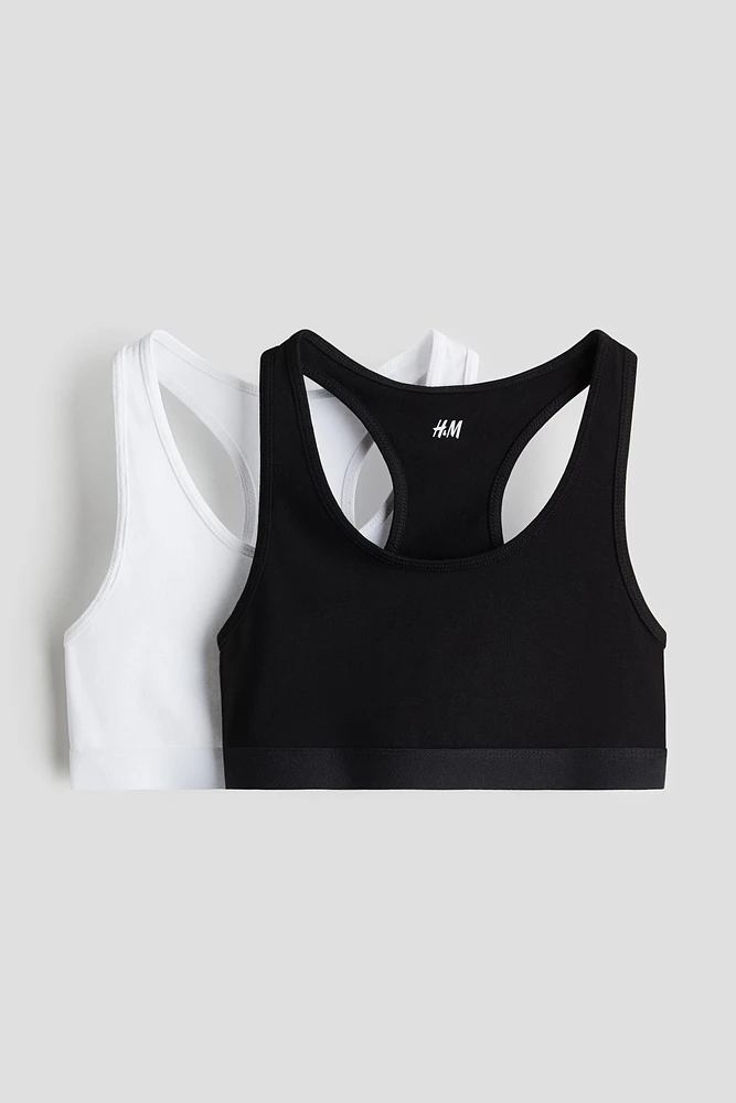 Lot de 2 brassières en jersey coton