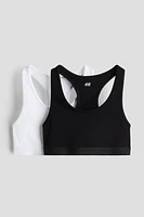 Lot de 2 brassières en jersey coton