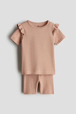 2-piece Ribbed Cotton Set