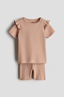 2-piece Ribbed Cotton Set