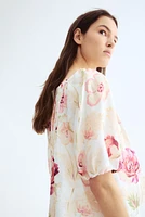 Balloon-Sleeved Blouse