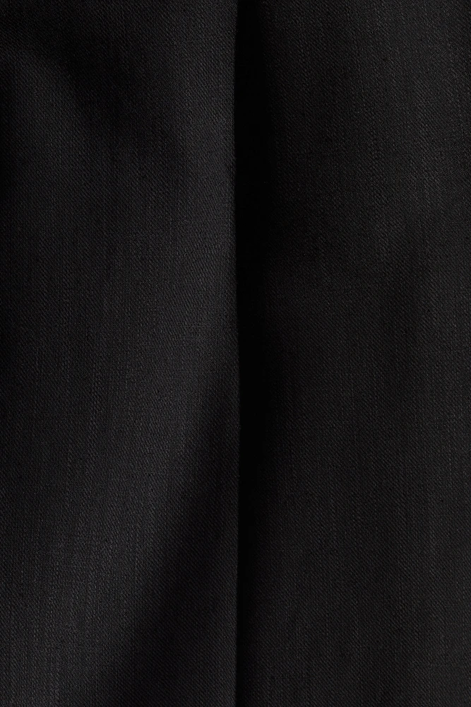 Regular-Fit Linen-Blend Suit Pants