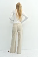 Wide-Leg Corduroy Pants