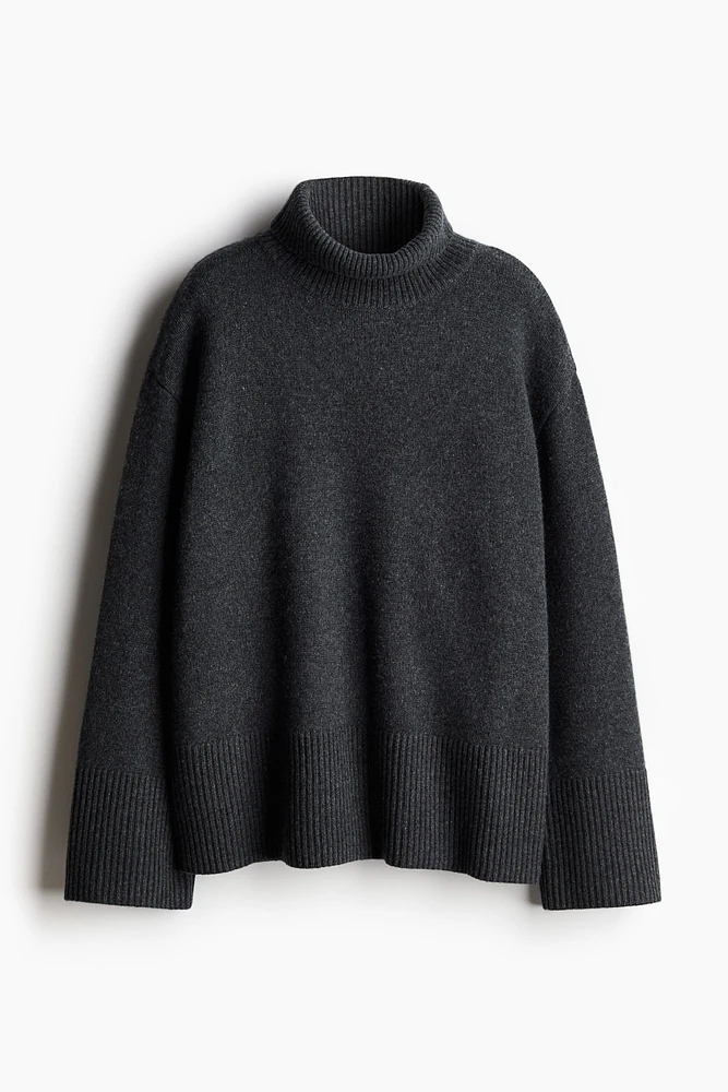 Cashmere-Blend Turtleneck Sweater
