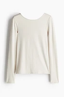 Scoop-Back Microfiber Top