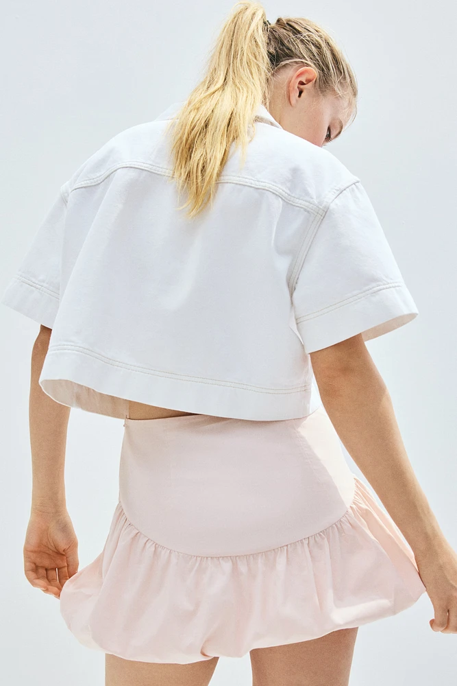 Bubble-Hem Mini Skirt