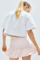 Bubble-Hem Mini Skirt