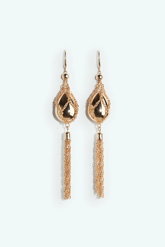 Tasseled Pendant Earrings