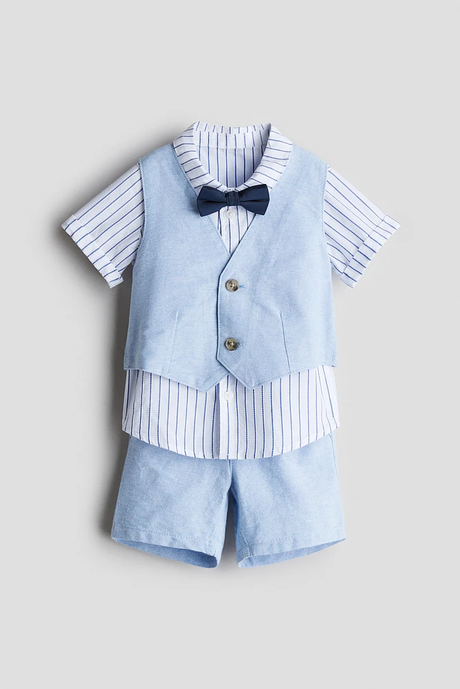 4-Piece Linen-Blend Dressy Set
