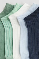 5-Pack Rib-Knit Ankle Socks
