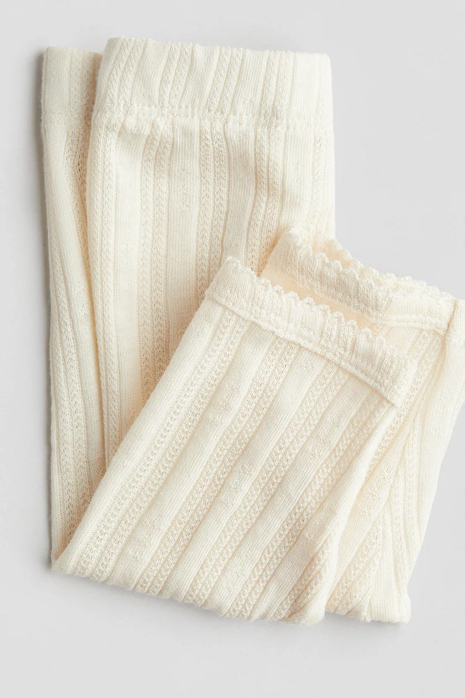 Pointelle Cotton Jersey Leggings
