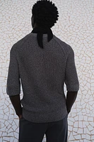 Regular-Fit Short-Sleeved Sweater