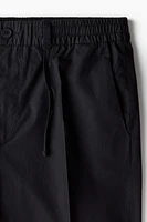 Regular-Fit Cropped Cotton Pants