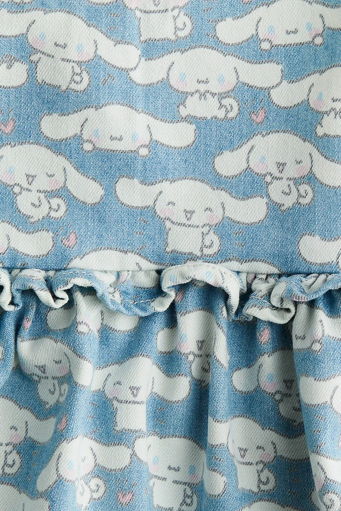Printed Denim Dress