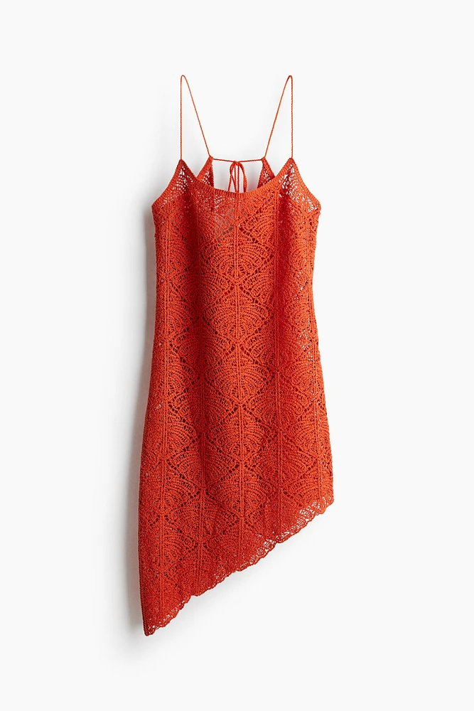 Crochet-Look Sleeveless Dress