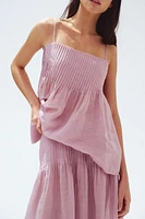 Ramie Strappy Top with Pintucks