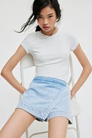 Denim Wrap Skort