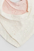 2-Pack Eyelet-Embroidered Bibs
