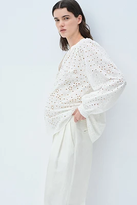 Blouse MAMA Before & After en broderie anglaise