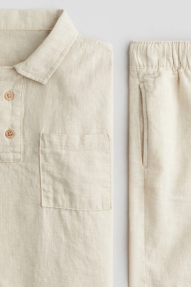 2-Piece Linen-Blend Set