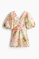 Tie-back Puffy Dress
