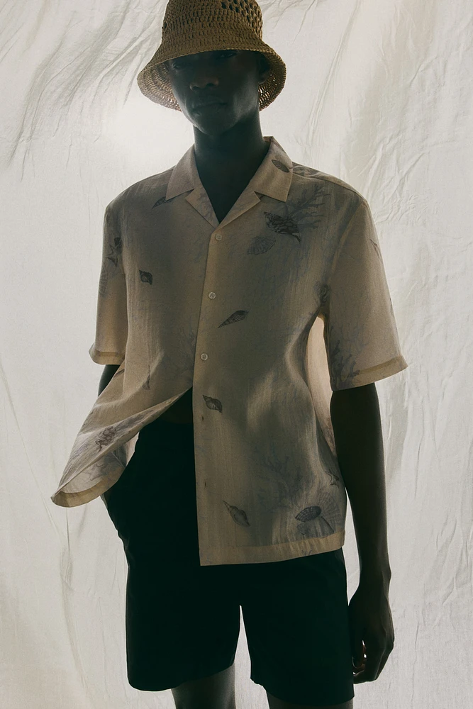 Regular-Fit Lyocell-Blend Resort Shirt