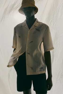 Regular-Fit Lyocell-Blend Resort Shirt