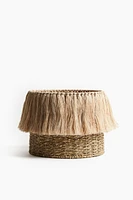 Tasseled Seagrass Storage Basket